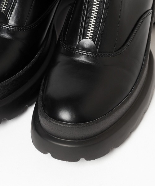 niko and...(ニコアンド)の「オリジナルフロントジップブーツ(ブーツ・レディース・ブラック/アイボリー・MEDIUM/LARGE)」の3枚目の写真