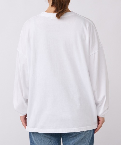 GOOD ROCK SPEED(グッドロックスピード)の「GOOD ROCK SPEED/MICKEYロングTシャツ(Tシャツ/カットソー・レディース・ホワイト/ネイビー・FREE)」の7枚目の写真