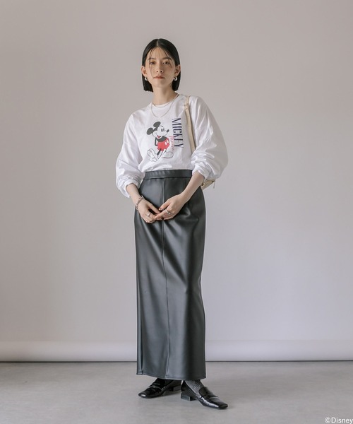 GOOD ROCK SPEED(グッドロックスピード)の「GOOD ROCK SPEED/MICKEYロングTシャツ(Tシャツ/カットソー・レディース・ホワイト/ネイビー・FREE)」の17枚目の写真