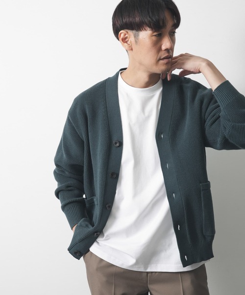 URBAN RESEARCH DOORS（アーバンリサーチドアーズ）の「ハードニットカーディガン（カーディガン/ボレロ・メンズ・オリーブ/ネイビー/ベージュ/ブルー・LARGE/MEDIUM）」の10枚目の写真