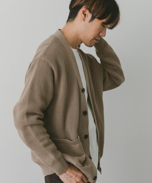 URBAN RESEARCH DOORS（アーバンリサーチドアーズ）の「ハードニットカーディガン（カーディガン/ボレロ・メンズ・オリーブ/ネイビー/ベージュ/ブルー・LARGE/MEDIUM）」の18枚目の写真