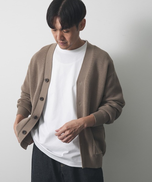 URBAN RESEARCH DOORS（アーバンリサーチドアーズ）の「ハードニットカーディガン（カーディガン/ボレロ・メンズ・オリーブ/ネイビー/ベージュ/ブルー・LARGE/MEDIUM）」の22枚目の写真