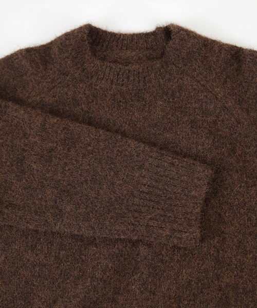 UR'S（ユアーズ）の「ｳｰﾙﾌﾞﾚﾝﾄﾞｸﾙｰﾈｯｸｸﾛｯﾌﾟﾄﾞﾆｯﾄ（ニット/セーター・レディース・ホワイト/ダークブラウン/ダークグリーン/パープル系その他/ネイビー・M/S/L）」の12枚目の写真