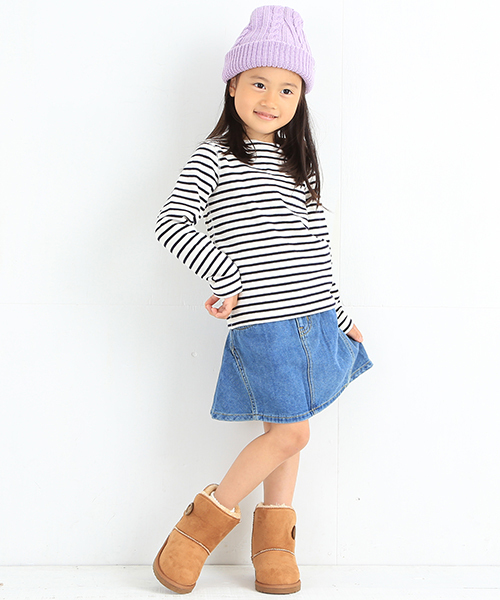 B:MING by BEAMS（ビーミングバイビームス）の「ビーミング by ビームス / ボタンフェイクムートンブーツ 2015（ブーツ・キッズ・ブラック/ベージュ/グレー・17cm/22cm/21cm/20cm/16cm/15cm/19cm/18cm）」の12枚目の写真