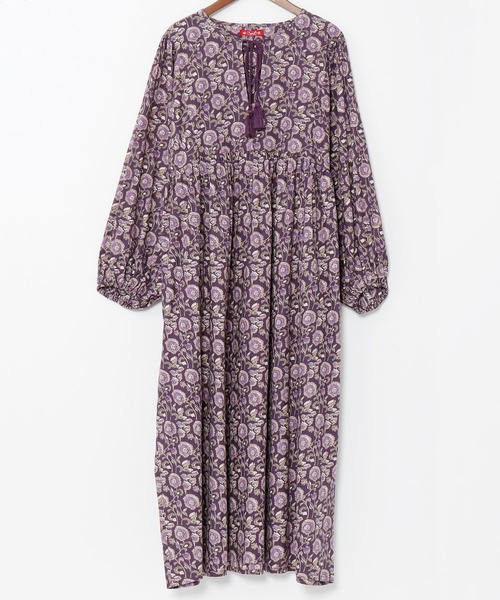 チャイハネ（チャイハネ）の「【チャイハネ】アロラワンピース（ワンピース・レディース・ブルー/ブラウン/パープル/レッド/マスタード/ネイビー/グリーン/イエロー/ピンク・FREE）」の5枚目の写真