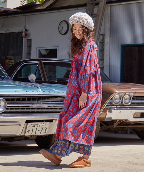 チャイハネ（チャイハネ）の「【チャイハネ】アロラワンピース（ワンピース・レディース・ブルー/ブラウン/パープル/レッド/マスタード/ネイビー/グリーン/イエロー/ピンク・FREE）」の15枚目の写真