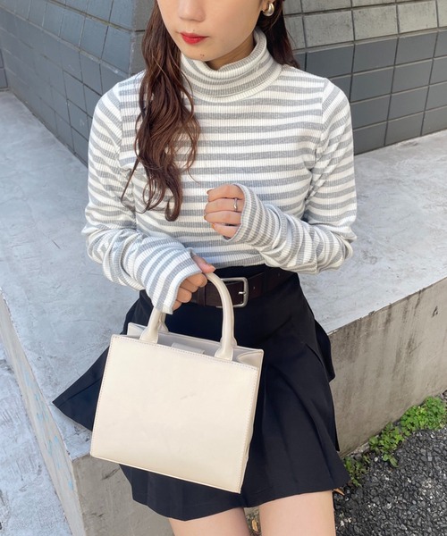 one after another NICE CLAUP(ワンアフターアナザーナイスクラップ)の「NCイニシャルハイネックトップス【ZOZO限定商品】(Tシャツ/カットソー・レディース・ブラック/オフホワイト/ブラック×ホワイト/グレー×ホワイト・FREE)」の16枚目の写真