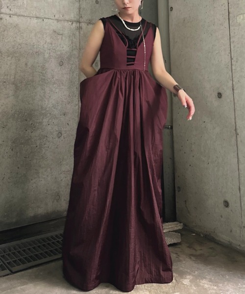 Ezick（エジック）の「Honey line ドッキングバルーンキャミドレス