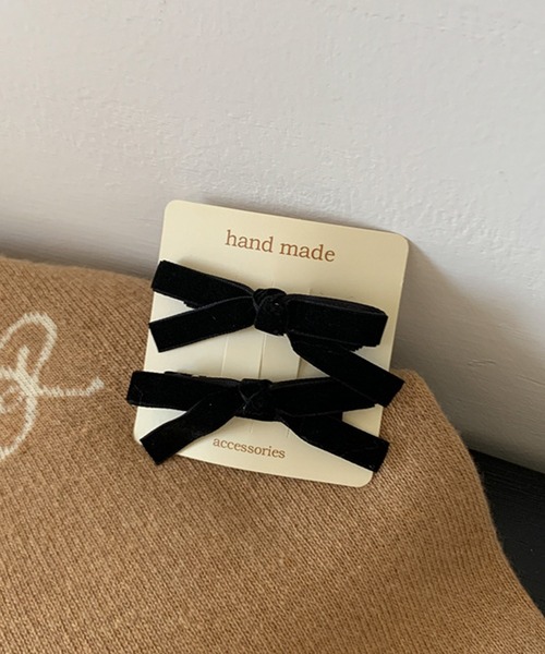 Nia（ニア）の「Nia(ニア)/【フレンチガーリーな雰囲気に】バレエコア　2set ベロアリボンヘアピン（ヘアピン・レディース・パープル/アイボリー/グリーン/ブラック/ピンク/ブラウン・FREE）」の14枚目の写真