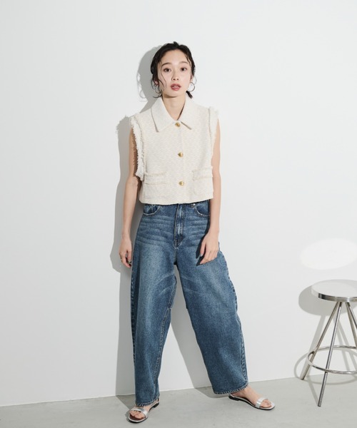 美品☆【ELLIE カーブデニム】 ブルー　XS カーブデニム【BLUE】 – ELLIE