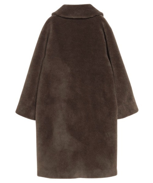 anuans（アニュアンス）の「ウールブレンドボアダブルロングコート（ステンカラーコート・レディース・アイボリー/カーキ・FREE）」の11枚目の写真