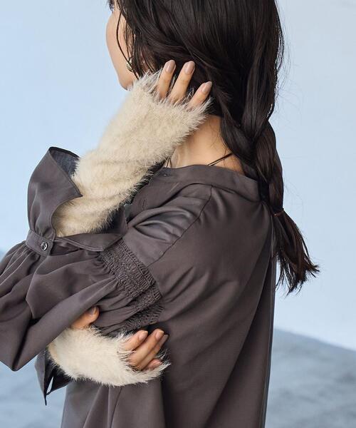 coen（コーエン）の「シャギーアームウォーマー（アームカバー・レディース・グレー/イエロー/ナチュラル・FREE）」の2枚目の写真