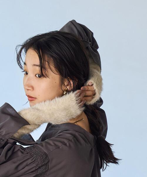 coen（コーエン）の「シャギーアームウォーマー（アームカバー・レディース・グレー/イエロー/ナチュラル・FREE）」の6枚目の写真