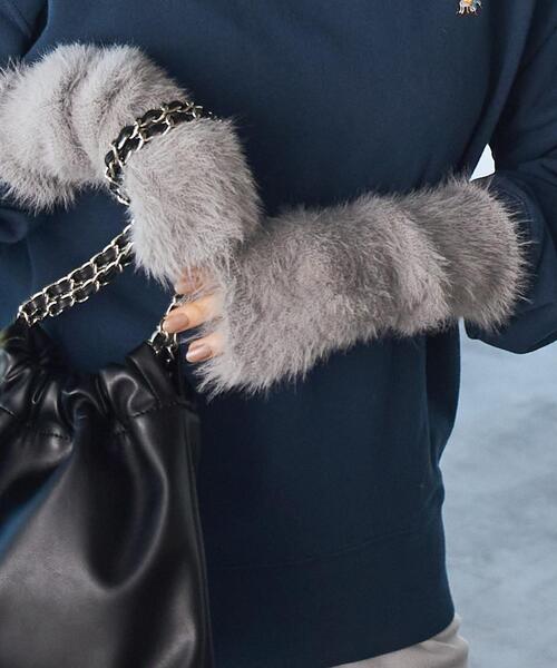 coen（コーエン）の「シャギーアームウォーマー（アームカバー・レディース・グレー/イエロー/ナチュラル・FREE）」の14枚目の写真