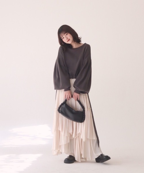 mellowneon(メロウネオン)の「ボリュームティアードスカート(スカート・レディース・アイボリー/ブラック・FREE/SMALL)」の20枚目の写真