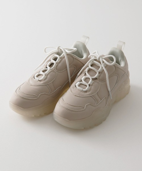 one after another NICE CLAUP(ワンアフターアナザーナイスクラップ)の「ミルキーソールスニーカー(スニーカー・レディース・ホワイト/ピンク・MEDIUM/SMALL/LARGE/X-LARGE)」の15枚目の写真