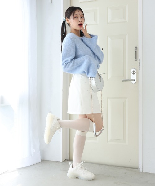 one after another NICE CLAUP(ワンアフターアナザーナイスクラップ)の「ミルキーソールスニーカー(スニーカー・レディース・ホワイト/ピンク・MEDIUM/SMALL/LARGE/X-LARGE)」の12枚目の写真