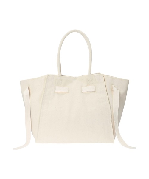【専用】ALEXIA STAM アイボリー トートバッグ セール】Embossed Logo Square Small Tote Bag/エンボスロゴ