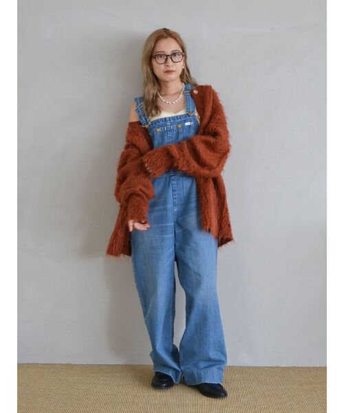 Lee（リー）の「Lee別注 ルーズデザインサロペット（サロペット/オーバーオール・レディース・ブラック/ブルー・SMALL/MEDIUM）」の3枚目の写真