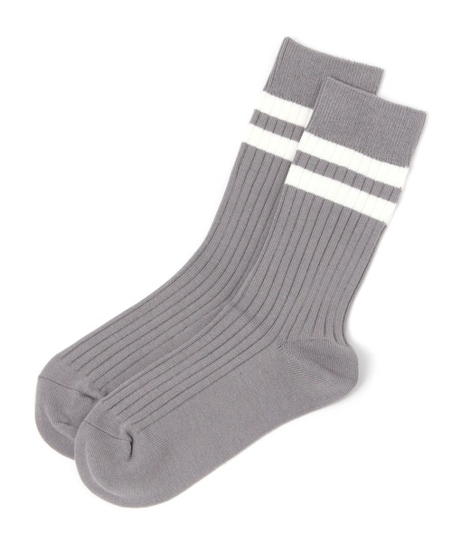 repipi armario（レピピ アルマリオ）の「ミドルリブラインソックス（ソックス/靴下・キッズ・ホワイト/ブラック/ブラック系その他/ブラック系その他2/グレー/ベージュ/グリーン/カーキ/ブルー/ライトブルー/パープル/ピンク・FREE）」の6枚目の写真