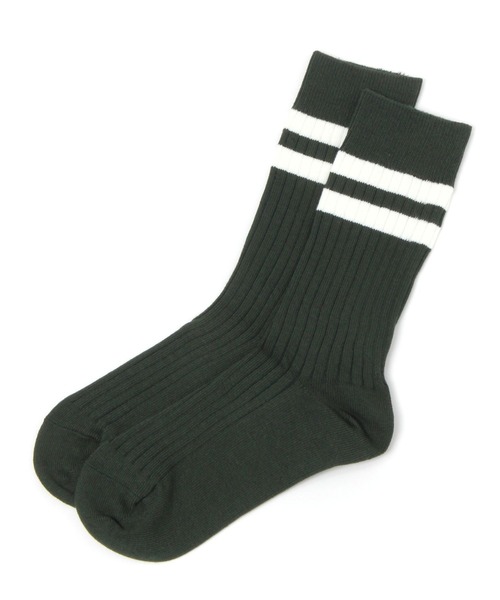 repipi armario（レピピ アルマリオ）の「ミドルリブラインソックス（ソックス/靴下・キッズ・ホワイト/ブラック/ブラック系その他/ブラック系その他2/グレー/ベージュ/グリーン/カーキ/ブルー/ライトブルー/パープル/ピンク・FREE）」の9枚目の写真