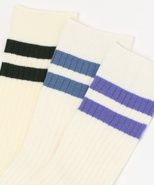 repipi armario（レピピ アルマリオ）の「ミドルリブラインソックス（ソックス/靴下・キッズ・ホワイト/ブラック/ブラック系その他/ブラック系その他2/グレー/ベージュ/グリーン/カーキ/ブルー/ライトブルー/パープル/ピンク・FREE）」の15枚目の写真