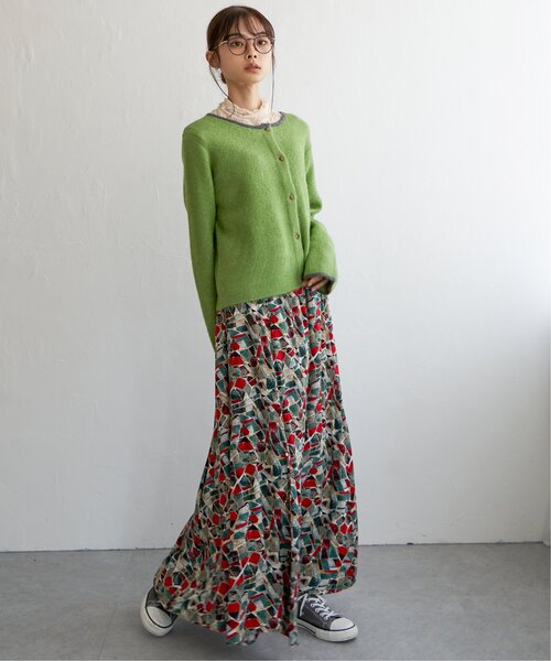 LBC（エルビーシー）の「配色ショートカーディガン（カーディガン/ボレロ・レディース・オフホワイト/グレー/ブルー/グリーン・M/L）」の15枚目の写真