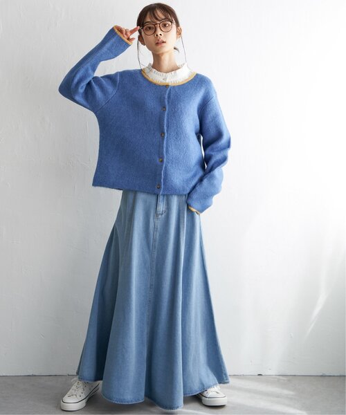 LBC（エルビーシー）の「配色ショートカーディガン（カーディガン/ボレロ・レディース・オフホワイト/グレー/ブルー/グリーン・M/L）」の16枚目の写真