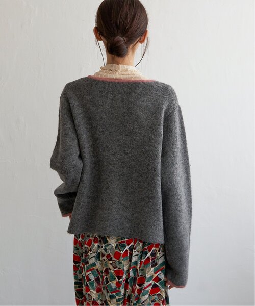 LBC（エルビーシー）の「配色ショートカーディガン（カーディガン/ボレロ・レディース・オフホワイト/グレー/ブルー/グリーン・M/L）」の19枚目の写真