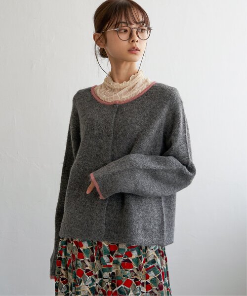 LBC（エルビーシー）の「配色ショートカーディガン（カーディガン/ボレロ・レディース・オフホワイト/グレー/ブルー/グリーン・M/L）」の20枚目の写真