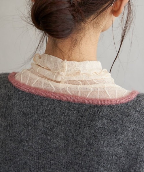 LBC（エルビーシー）の「配色ショートカーディガン（カーディガン/ボレロ・レディース・オフホワイト/グレー/ブルー/グリーン・M/L）」の7枚目の写真