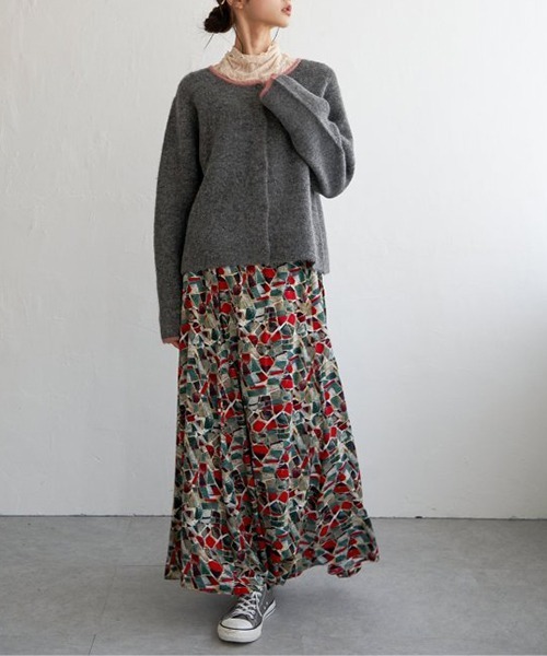 LBC（エルビーシー）の「配色ショートカーディガン（カーディガン/ボレロ・レディース・オフホワイト/グレー/ブルー/グリーン・M/L）」の5枚目の写真