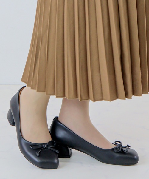 LibertyDoll（リバティードール）の「Liberty doll/オブリークトゥ　リボンパンプス (1180)（バレエシューズ・レディース・ブラック/ダークブラウン/アイボリー・M/L/LL/S）」の11枚目の写真