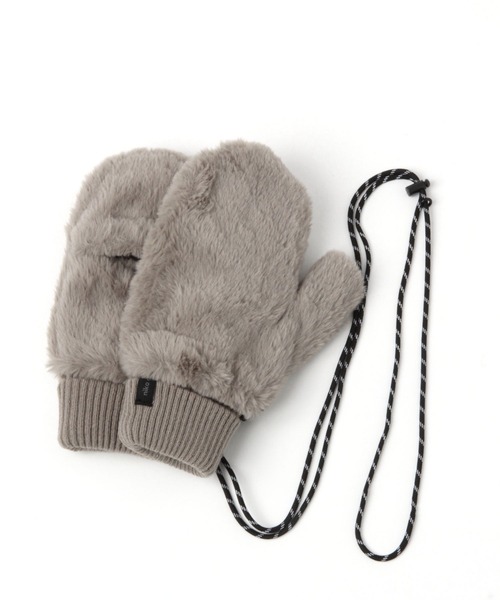 niko and...（ニコアンド）の「オリジナルフェイクファーボアストラップ付きミトン（手袋・レディース・ラベンダー/アイボリー/ブラック/モカ/ピンク/ブルー・FREE）」の3枚目の写真