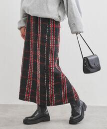 【WEB限定】Iラインツイードスカート