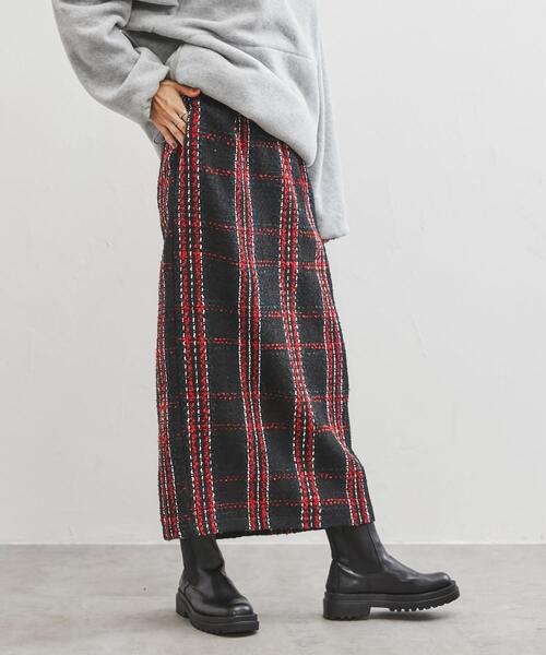 coen（コーエン）の「【WEB限定】Iラインツイードスカート（スカート・レディース・ブラック/ダークグリーン・M/L）」の10枚目の写真