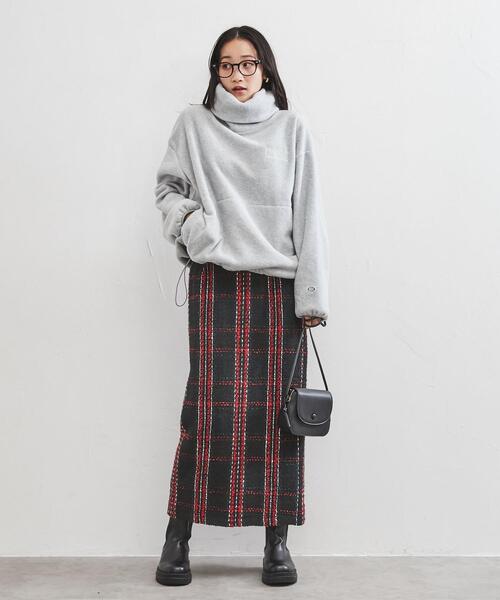 coen（コーエン）の「【WEB限定】Iラインツイードスカート（スカート・レディース・ブラック/ダークグリーン・M/L）」の12枚目の写真