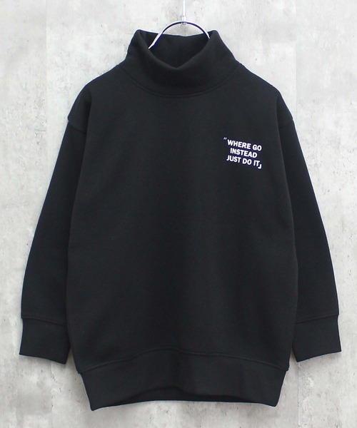 セール】裏起毛 ワイドシルエット タートルネックトレーナー