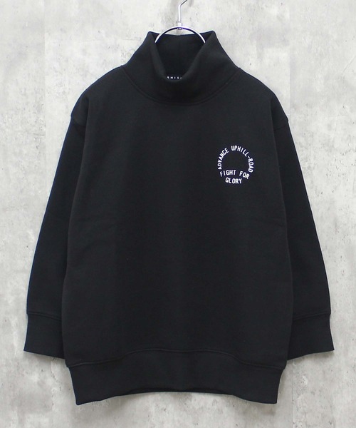 セール】裏起毛 ワイドシルエット タートルネックトレーナー