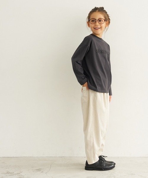 coca（coca）（コカ）の「キッズ　コーデュロイタックパンツ（その他パンツ・キッズ・アイボリー/ブラウン・130/140/110/120）」の12枚目の写真