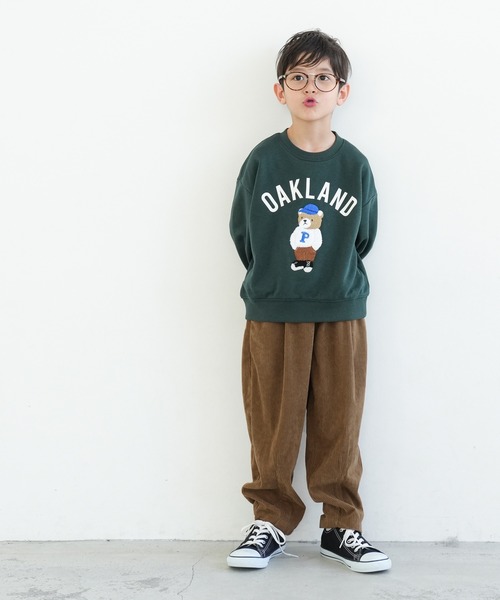 coca（coca）（コカ）の「キッズ　コーデュロイタックパンツ（その他パンツ・キッズ・アイボリー/ブラウン・130/140/110/120）」の6枚目の写真