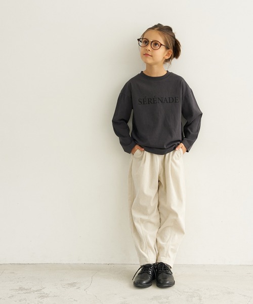 coca（coca）（コカ）の「キッズ　コーデュロイタックパンツ（その他パンツ・キッズ・アイボリー/ブラウン・130/140/110/120）」の10枚目の写真