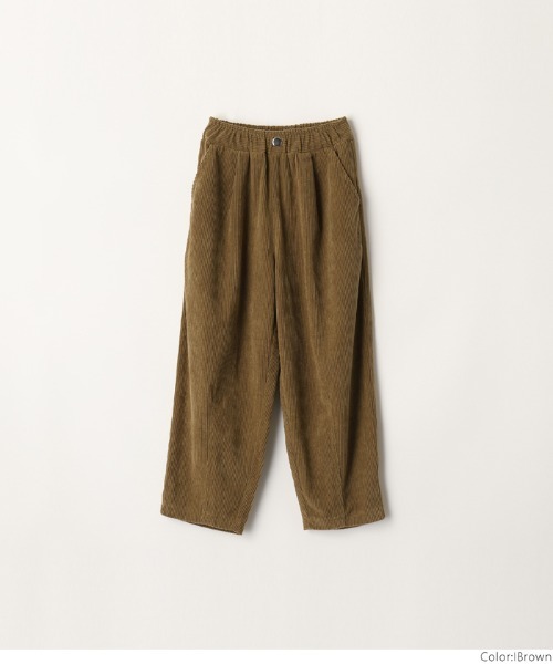 coca（coca）（コカ）の「キッズ　コーデュロイタックパンツ（その他パンツ・キッズ・アイボリー/ブラウン・130/140/110/120）」の8枚目の写真