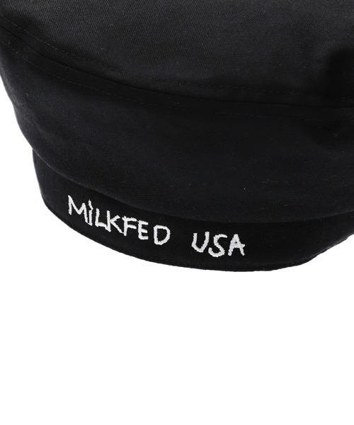 MILKFED.（ミルクフェド）の「MILKFED USA BERET（ハンチング/ベレー帽・レディース・ブラック/オフホワイト/ブルー・ONE SIZE）」の9枚目の写真