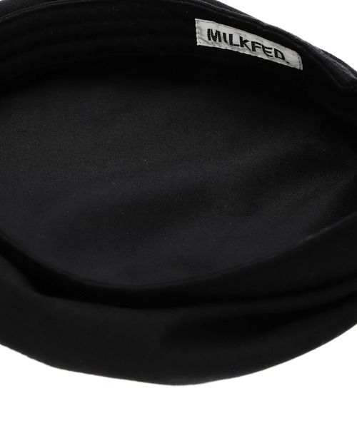 MILKFED.（ミルクフェド）の「MILKFED USA BERET（ハンチング/ベレー帽・レディース・ブラック/オフホワイト/ブルー・ONE SIZE）」の10枚目の写真