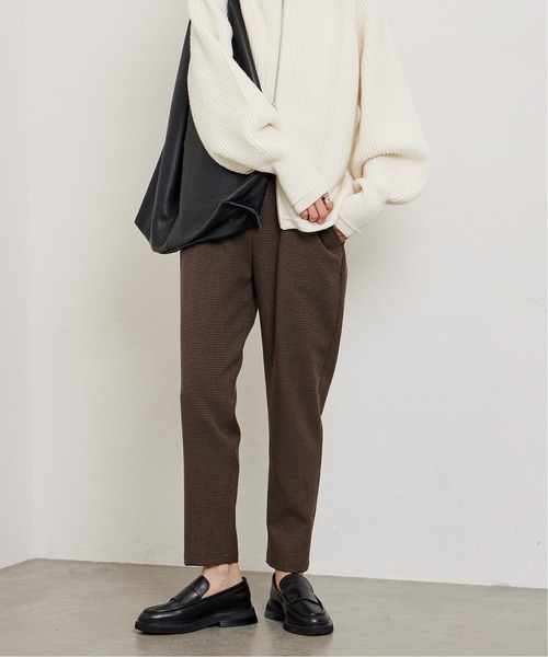 JOURNAL STANDARD（ジャーナルスタンダード）の「《追加》ウールライクチェックパンツ（その他パンツ・レディース・チョコ/ブラックミックス・34/36/38/40）」の2枚目の写真