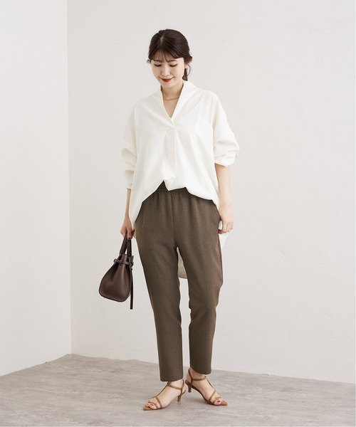 JOURNAL STANDARD（ジャーナルスタンダード）の「《追加》ウールライクチェックパンツ（その他パンツ・レディース・チョコ/ブラックミックス・34/36/38/40）」の5枚目の写真