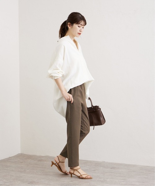 JOURNAL STANDARD（ジャーナルスタンダード）の「《追加》ウールライクチェックパンツ（その他パンツ・レディース・チョコ/ブラックミックス・34/36/38/40）」の19枚目の写真