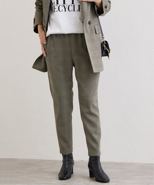 JOURNAL STANDARD（ジャーナルスタンダード）の「《追加》ウールライクチェックパンツ（その他パンツ・レディース・チョコ/ブラックミックス・34/36/38/40）」の15枚目の写真