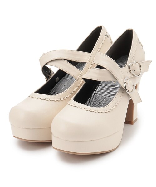 cs T&P(シーエスティーアンドピー)の「厚底チャンキーヒールパンプス(パンプス・レディース・ブラック/アイボリー/レッド系1/ブラック系1・L/LL/S/M)」の6枚目の写真